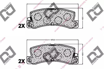 Комплект тормозных колодок DJ PARTS BP1047